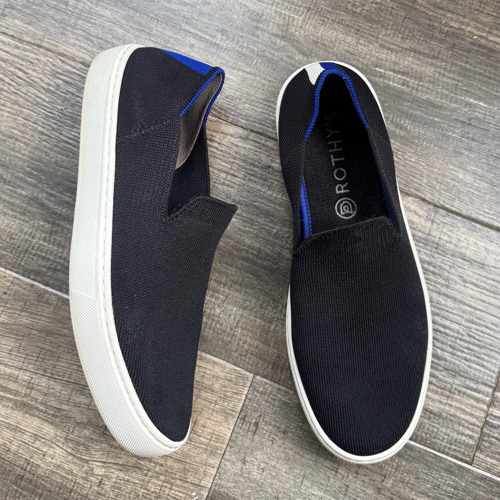 Rothy's black Women's The Original Slip-On Sneaker 7.5 - Picture 2 of 5